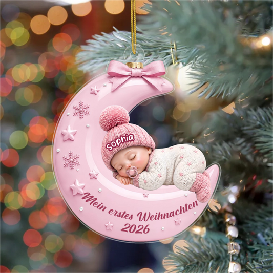 BabyAufDemMond_PersonalisiertesWeihnachtsgeschenkAcryl OrnamentFurNeugeborene2