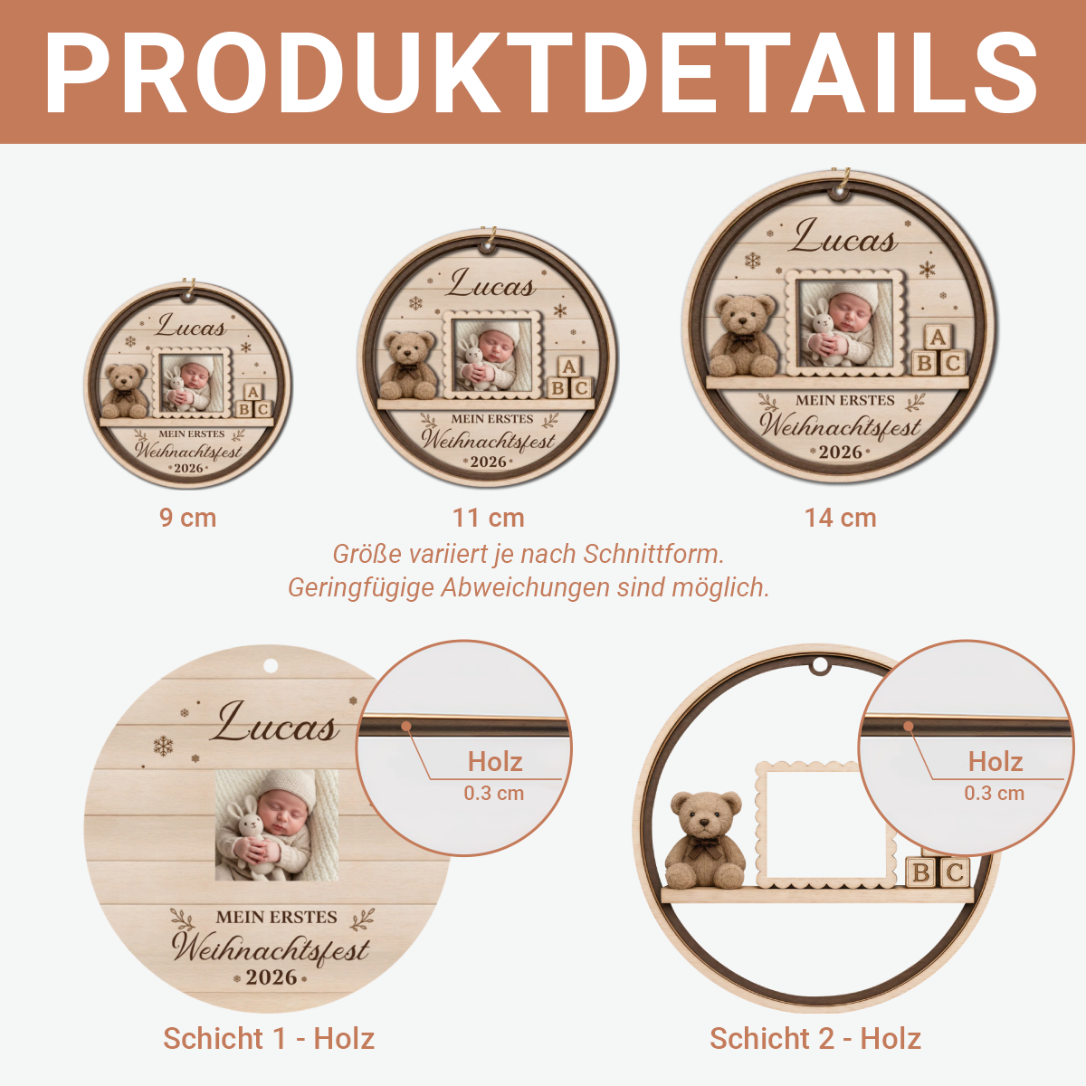 Baby_sErsteWeihnachtenMitFoto_PersonalisiertesGeschenk2 SchichtHolz OrnamentFurBabys_2
