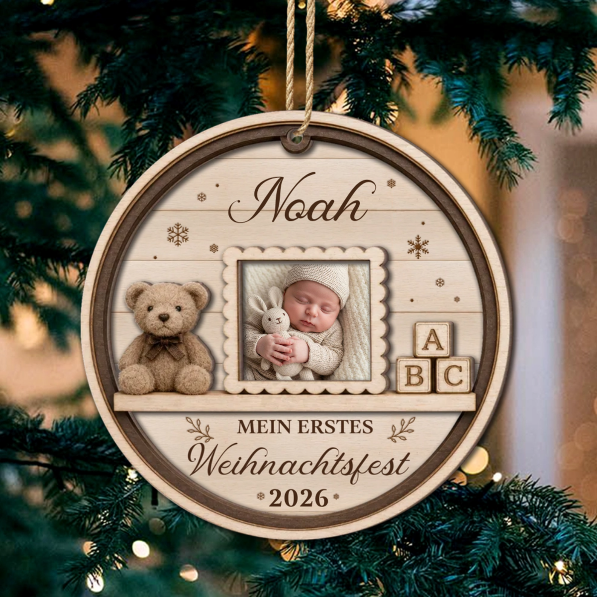 Baby_sErsteWeihnachtenMitFoto_PersonalisiertesGeschenk2 SchichtHolz OrnamentFurBabys_6