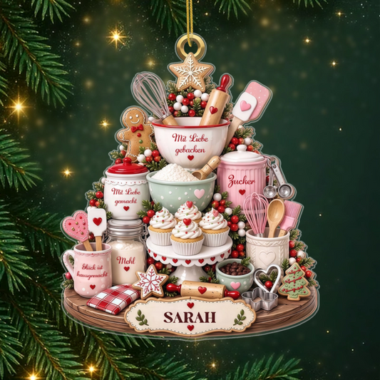 Backfreude PersonalisiertesGeschenk_Acryl WeihnachtsanhangerFurBackliebhaber1