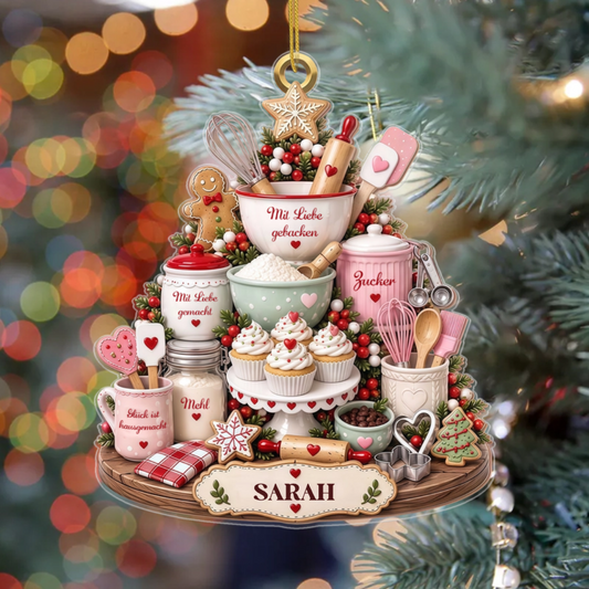 Backfreude PersonalisiertesGeschenk_Acryl WeihnachtsanhangerFurBackliebhaber2
