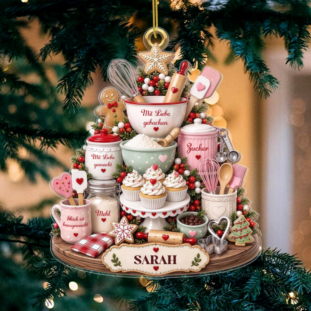 Backfreude PersonalisiertesGeschenk_Acryl WeihnachtsanhangerFurBackliebhaber3