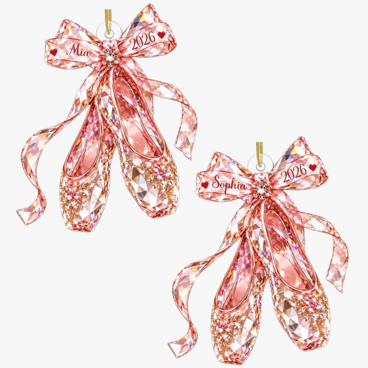 Ballettschuhe PersonalisiertesGeschenk_Acryl WeihnachtsanhangerFurBalletttanzerinnen5
