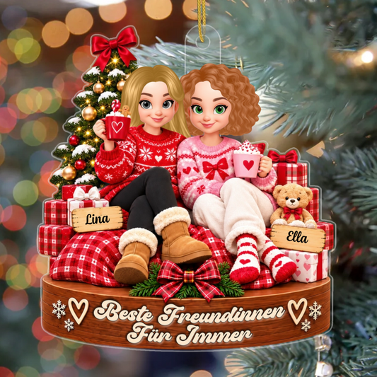 BesteFreundinnenFurImmer PersonalisiertesGeschenk_Acryl WeihnachtsanhangerFurBesteFreundinnen5