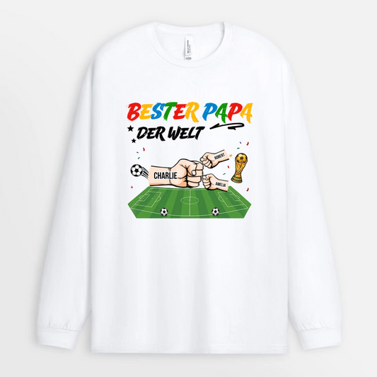 Bester_Papa_Der_Welt_Fussballfan_Mit_Kindernamen_Personalisiertes_Geschenk_T Shirt_Fur_Papa_Und_Opa_2