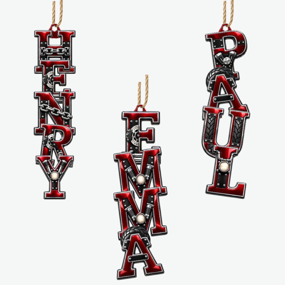 Biker Name PersonalisiertesGeschenk_1 Schicht Holz OrnamentFurBiker3