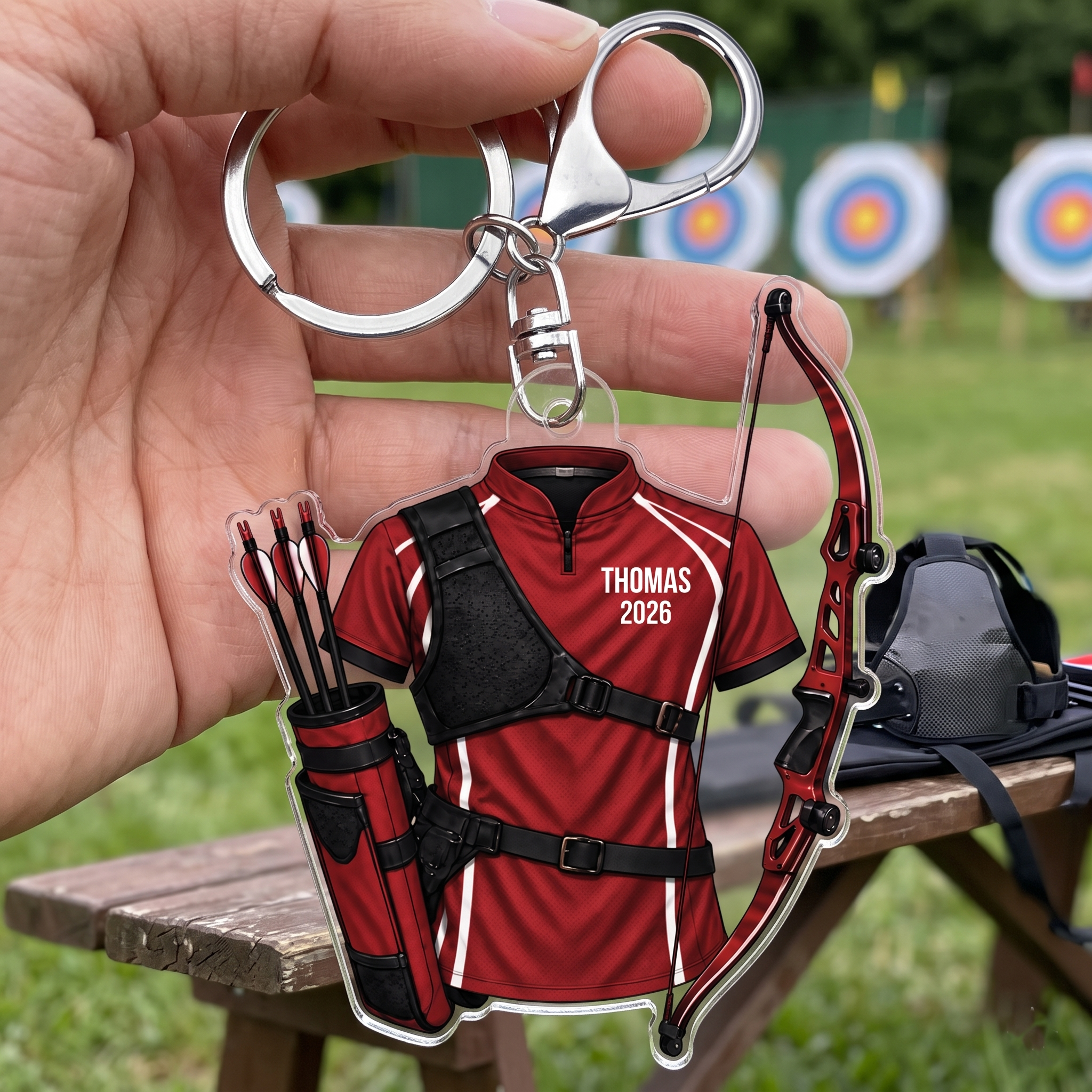 BogensportTrikotWunschname_PersonalisiertesGeschenkAcrylSchlusselanhangerFurBogenschutzen