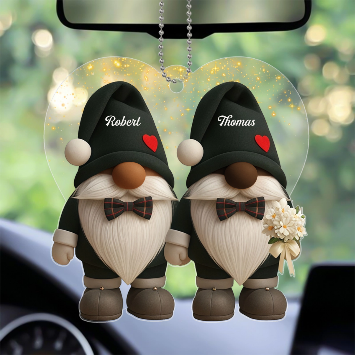 BrautpaarMitHerzenUndBlumen_PersonalisiertesGeschenkOrnamentFurPaare_3