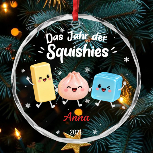 Das_Jahr_der_Squishies_2D_Flat_Personalisierter_Glasanh_nger_Rundes_Glassornament_f_r_Kinder_Squishy Fans_1