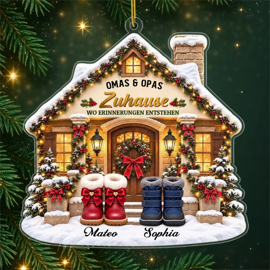 EnkelkinderWillkommen PersonalisiertesGeschenk_Acryl WeihnachtsanhangerFurGrosseltern2