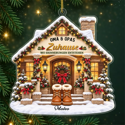 EnkelkinderWillkommen PersonalisiertesGeschenk_Acryl WeihnachtsanhangerFurGrosseltern4