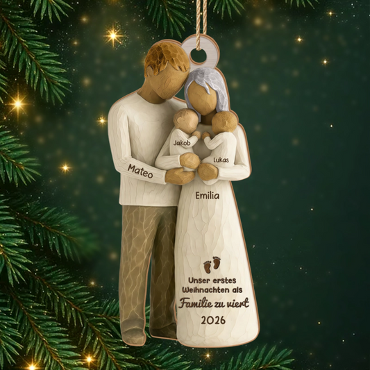 ErstesWeihnachtenAlsFamilie PersonalisiertesGeschenk_1 Schicht Holz OrnamentFurFamilien5