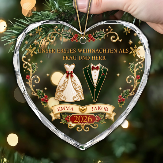 Erstes_Weihnachten_Als_Ehepaar_ _Personalisiertes_Geschenk_Glas Herz Ornament_Fur_Paare_2