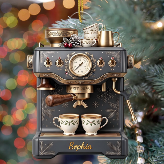 Espressomaschine_Kaffee_Personalisiertes_Geschenk_Acryl Ornament_F_r_Kaffeeliebhaber