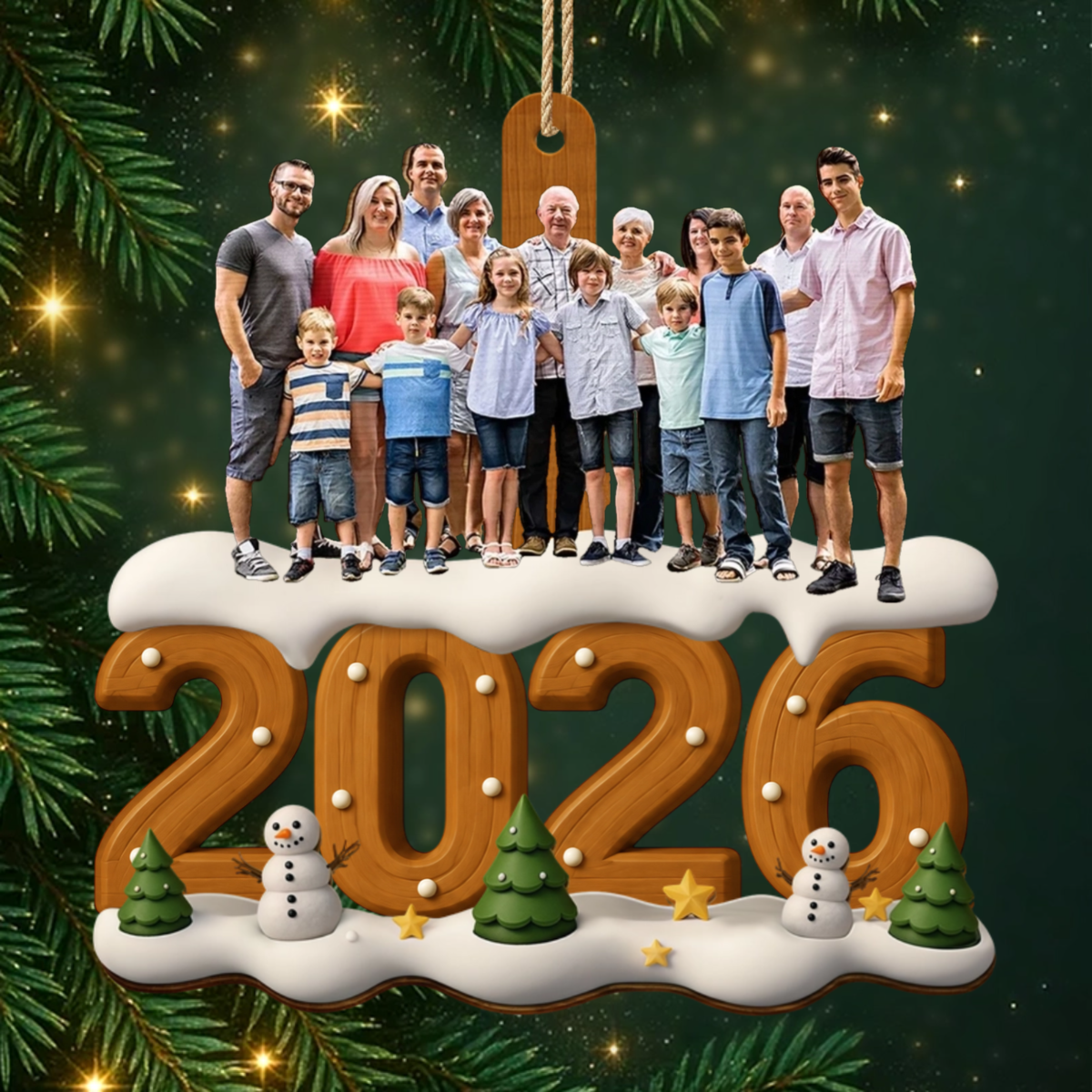 Familienfoto_ _Personalisiertes_Geschenk_1 Schicht Holz Ornament_F_r_Familien1