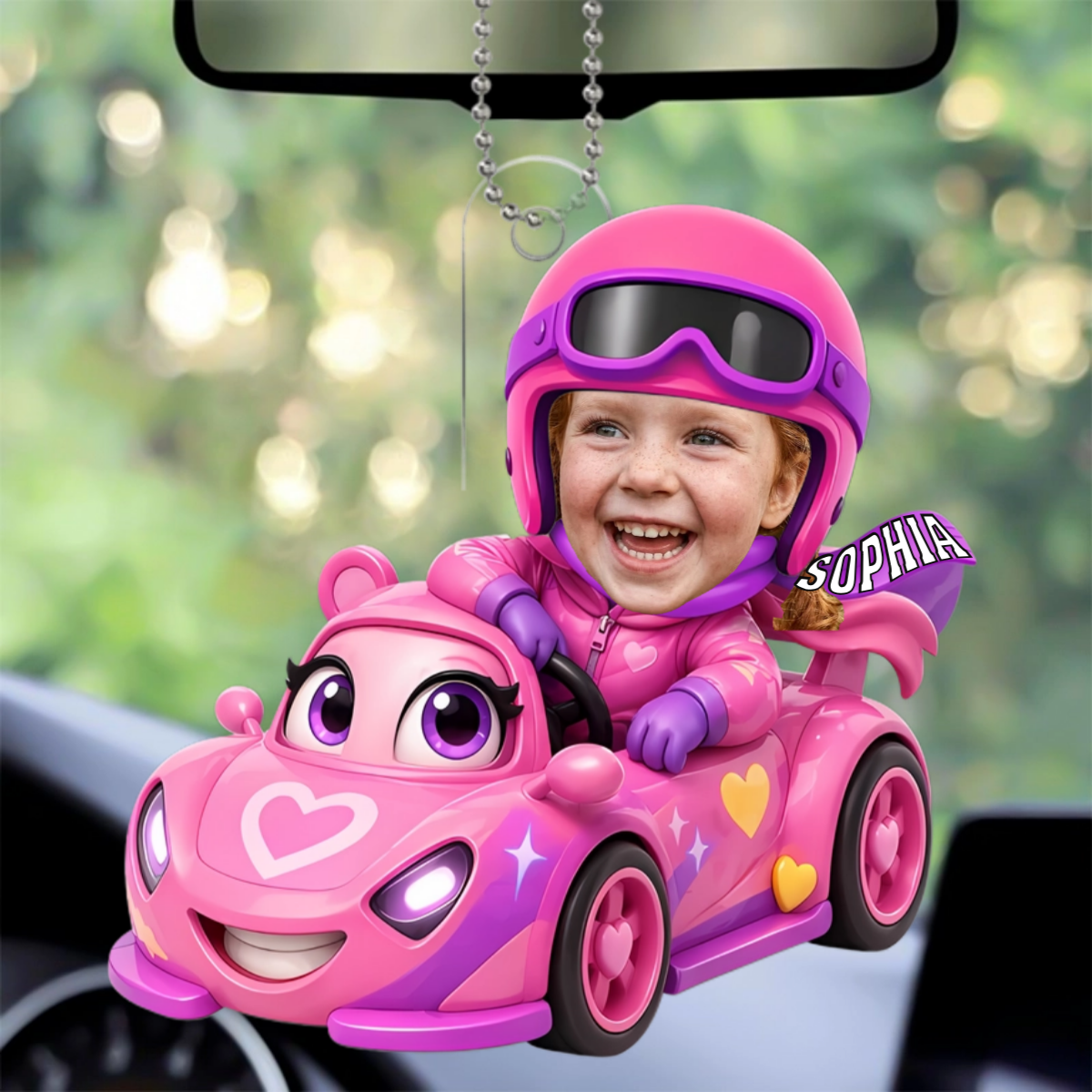 Freie_Fahrt_Voraus_Foto_Rennfahrer_Kinder_Personalisiertes_Geschenk_Acryl Ornament_F_r_Kinder_2