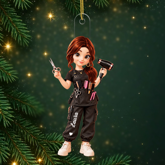 Friseur_PersonalisiertesGeschenk Acryl OrnamentFurFriseure