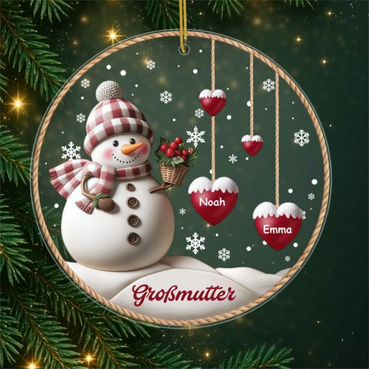 FrohlicherWeihnachts Schneemann_PersonalisiertesGeschenk WeihnachtsornamentAusAcrylFurOma_0d5607f9 97f1 4902 bb83 6c4ef18adf57