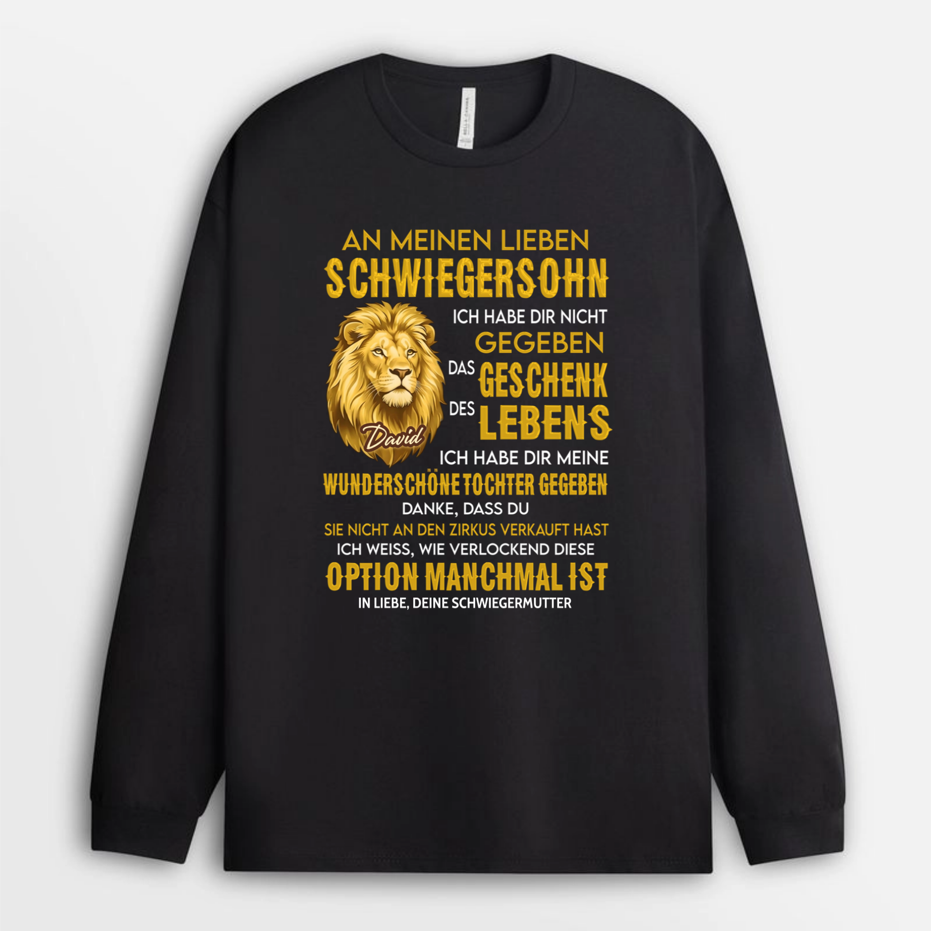 FurMeinenLiebenSchwiegersohnLowe_PersonalisiertesGeschenkT ShirtFurSchwiegersohn_3_ecabdf29 e040 4f30 b94b 42c4b558e021