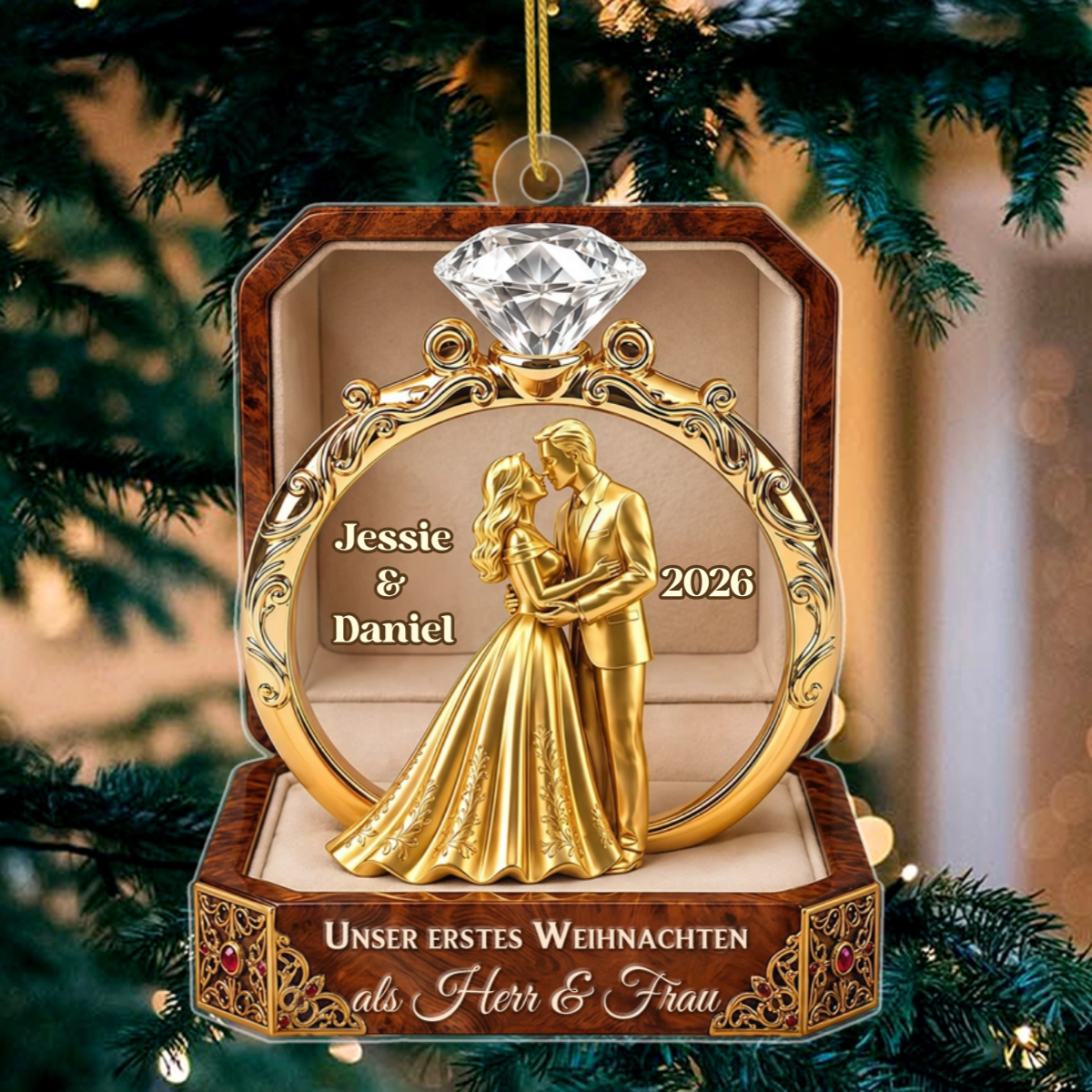 FurimmerbeginntdiesesWeihnachten_PersonalisiertesGeschenkAcryl OrnamentFurPaare