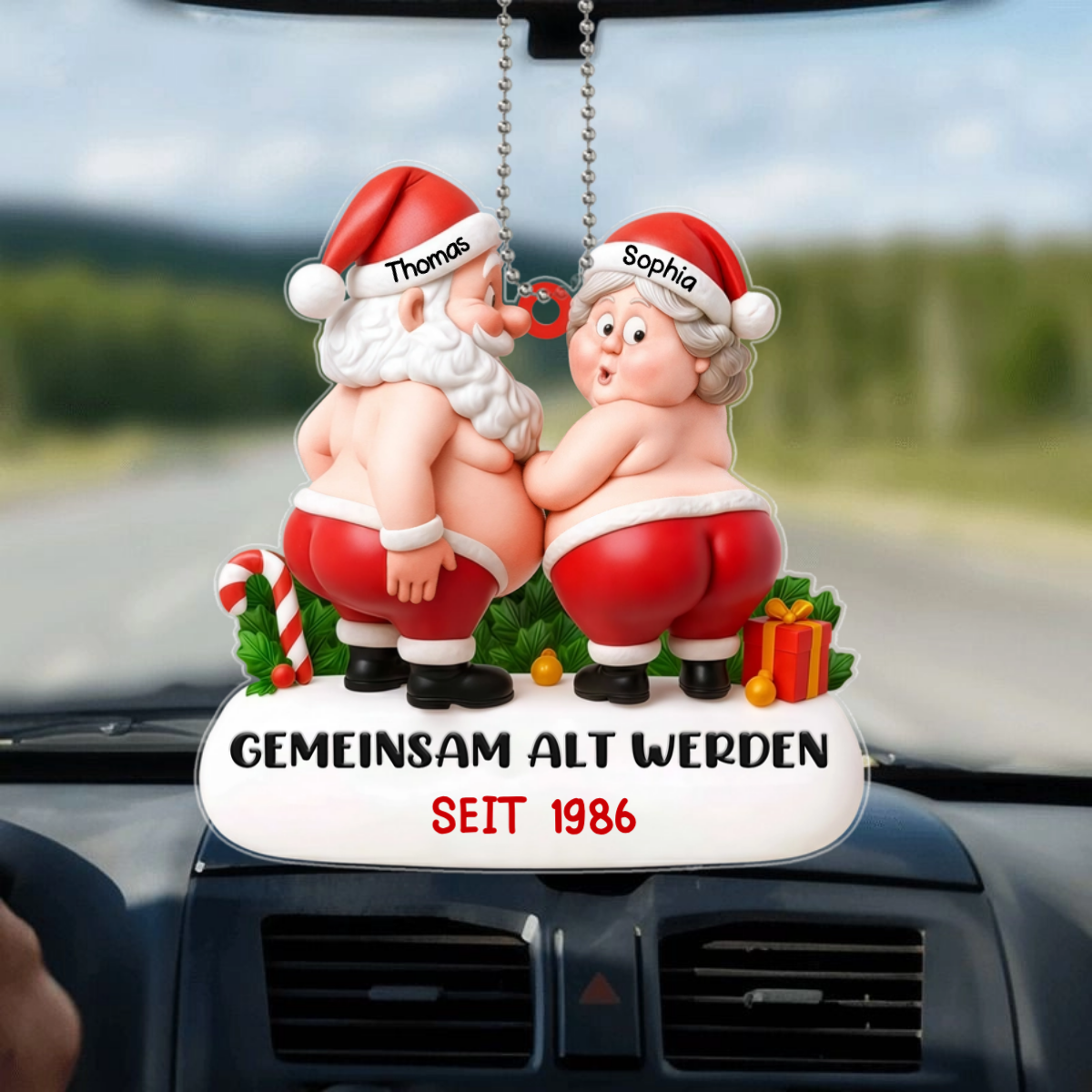 GemeinsamAltSeitDemWeihnachtsmann_PersonalisiertesGeschenkAcryl OrnamentFurPaare_2
