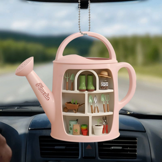 GiesskannenAuto Anhanger_PersonalisiertesGeschenkOrnamentFurGartenliebhaber