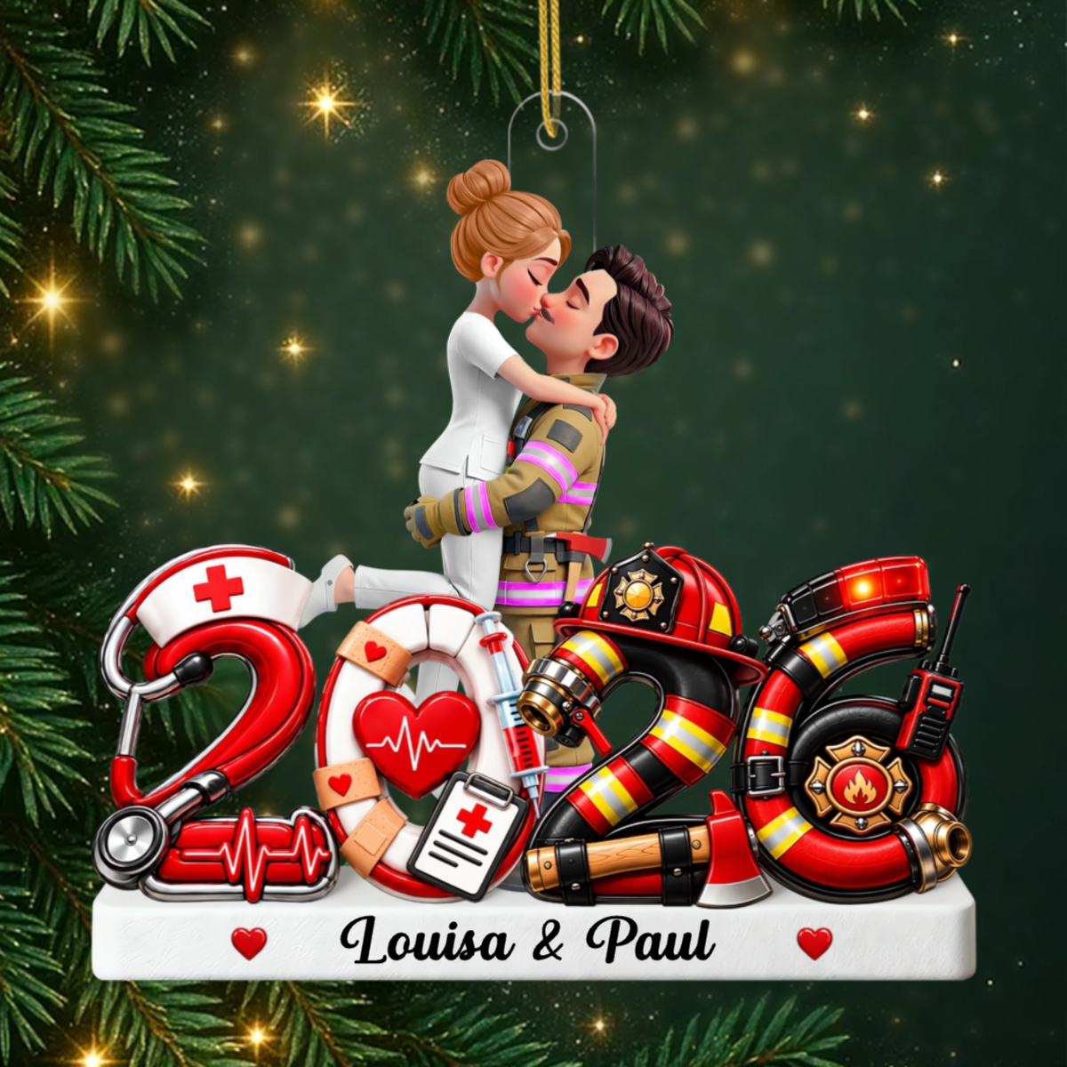 Heldenpaar PersonalisiertesGeschenk_Acryl WeihnachtsanhangerFurPaare4