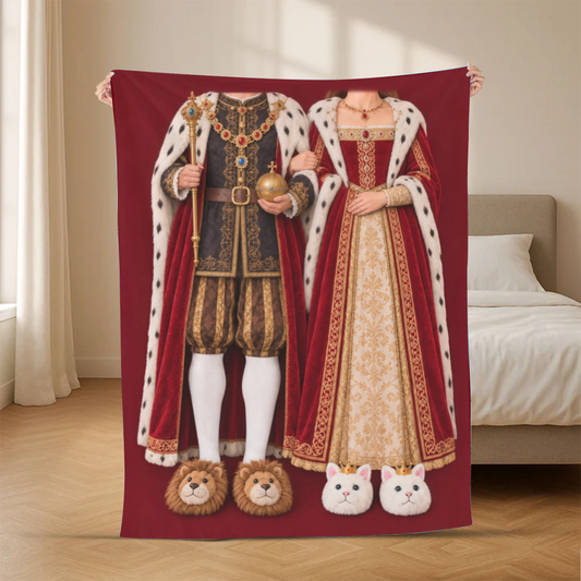 K_nig_Und_K_nigin_Als_Paar_Personalisiertes_Geschenk_Personalisierte_Decke_F_r_Paare