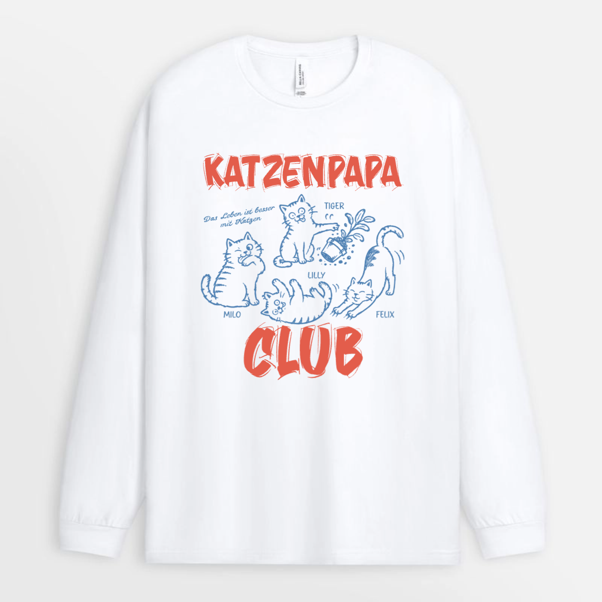KatzenPapaClub PersonalisiertesGeschenkT shirtFurPapa_1