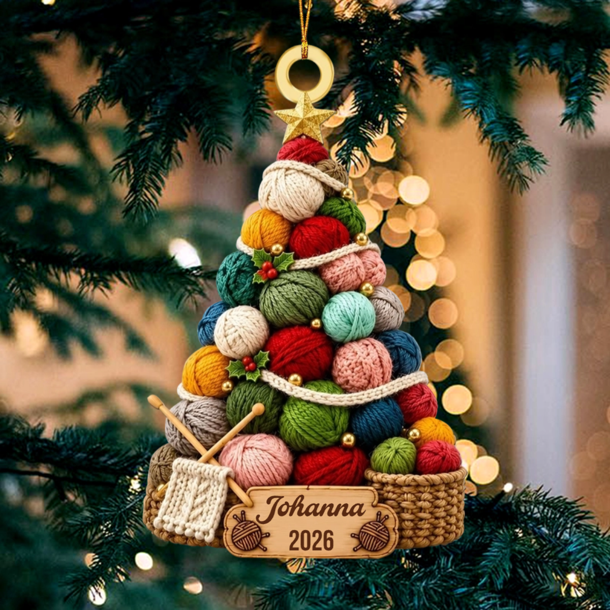 KnittingLove PersonalisiertesGeschenk_WeihnachtsanhangerausAcrylFurStrickerinnen1