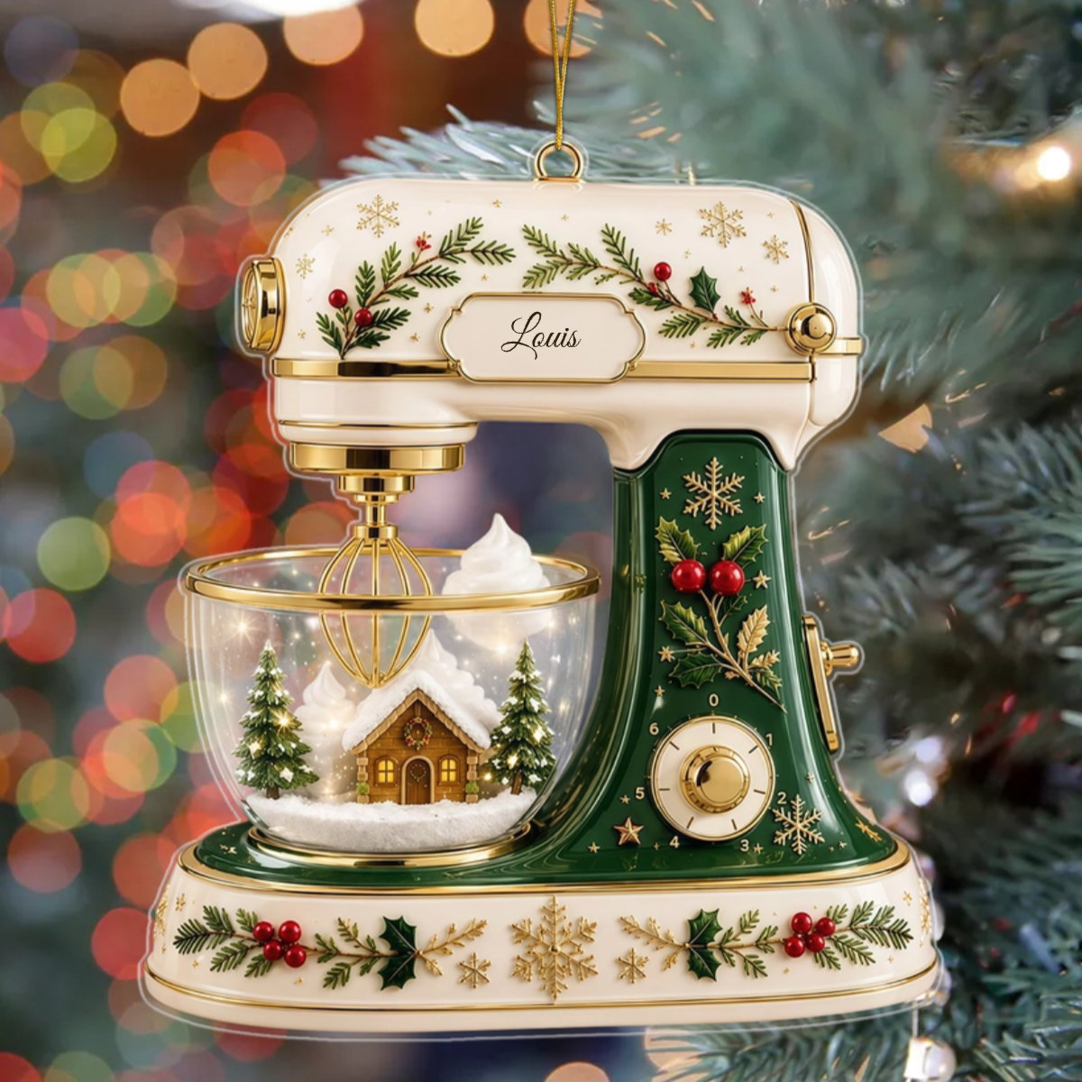 Kuchenmaschinen Liebe PersonalisiertesGeschenk_Acryl WeihnachtsanhangerFurBackliebhaber