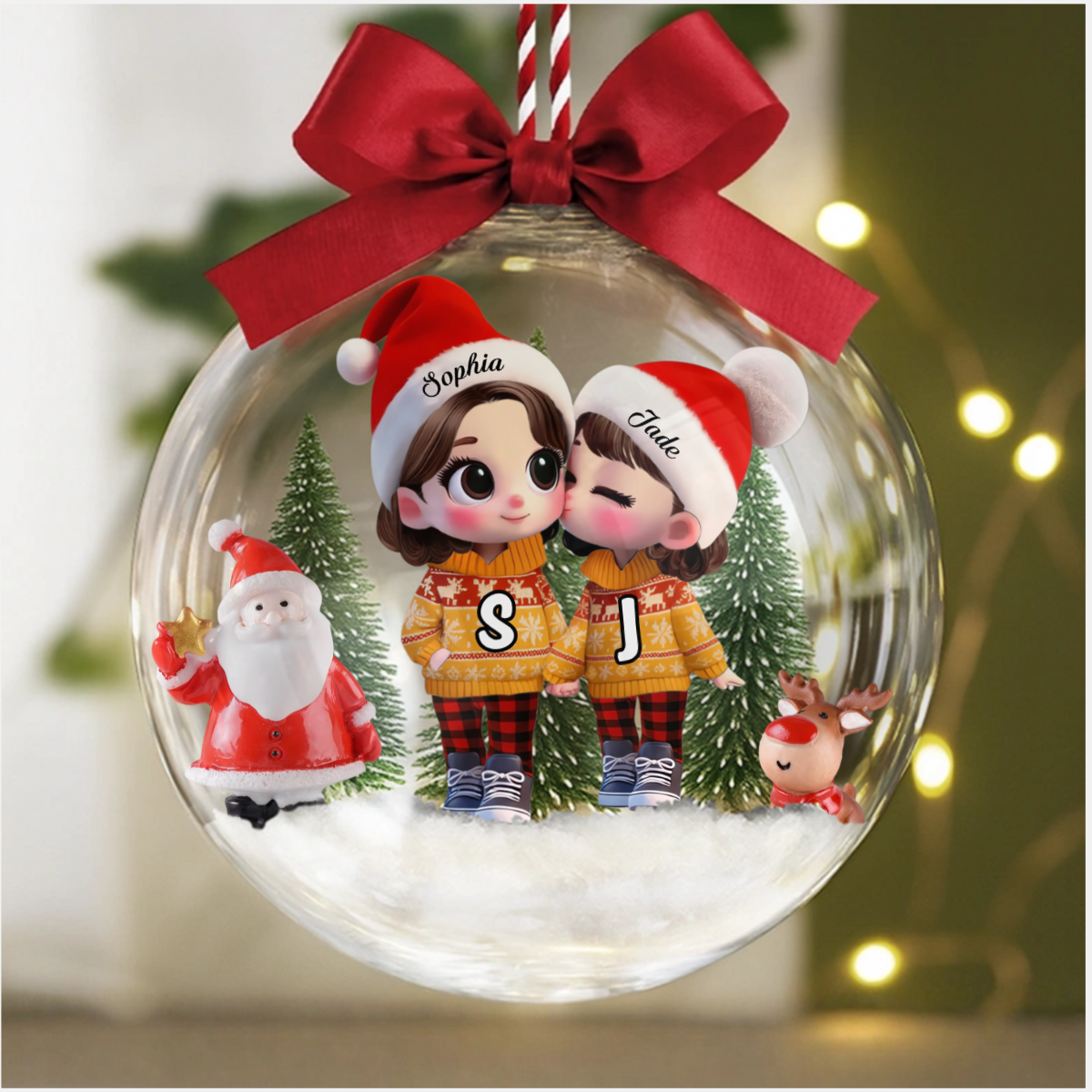 KussendesPaar_PersonalisiertesGeschenk AcrylWeihnachtskugelFurPaare2
