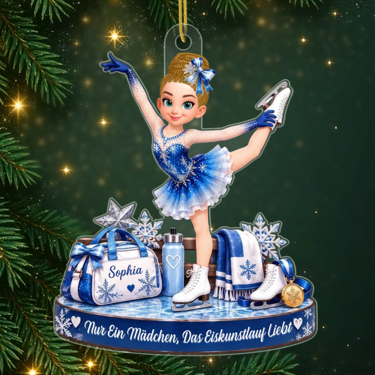 MadchenMitLiebeZumEiskunstlauf PersonalisiertesGeschenk_Acryl WeihnachtsanhangerFurTochter_Enkelinnen4