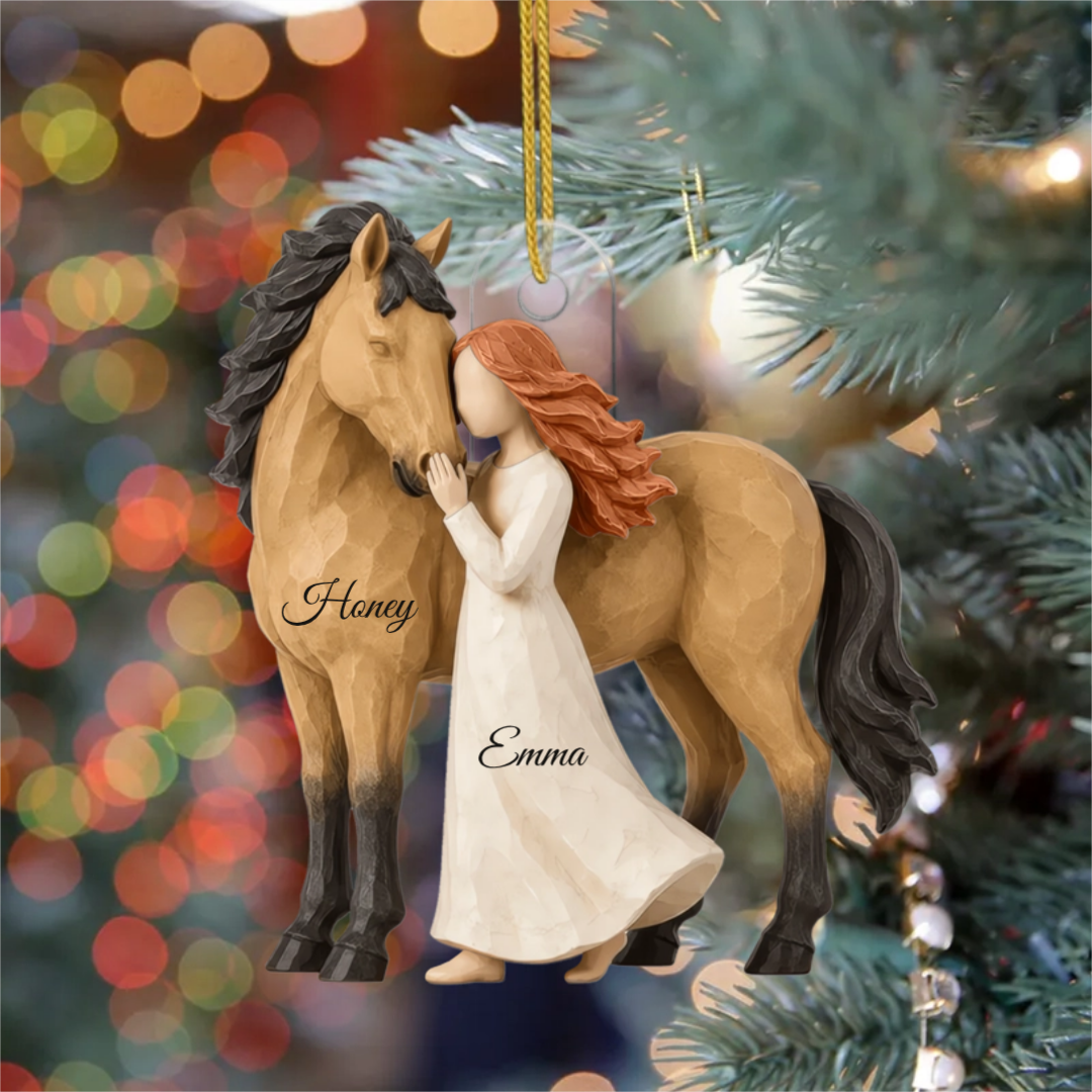 MadchenMitPferd_PersonalisiertesGeschenkAcryl OrnamentFurPferdeliebhaber_2