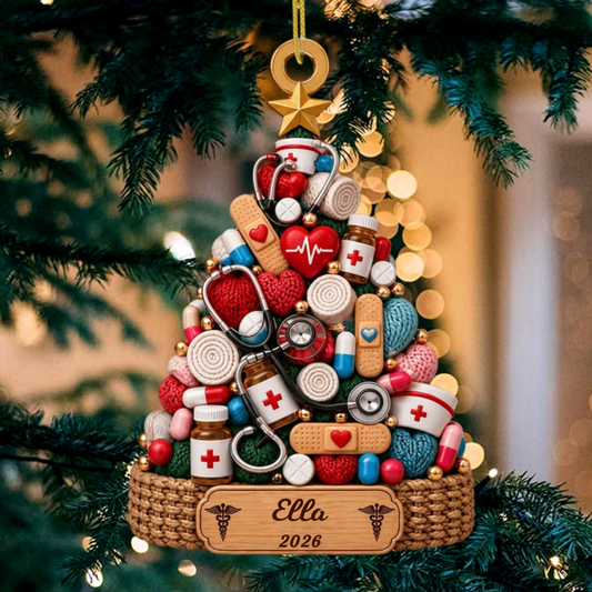 Medizinischer_Weihnachtsbaum_Personalisiertes_Geschenk_Acryl Ornament_F_r_Medizinisches_Fachpersonal_1