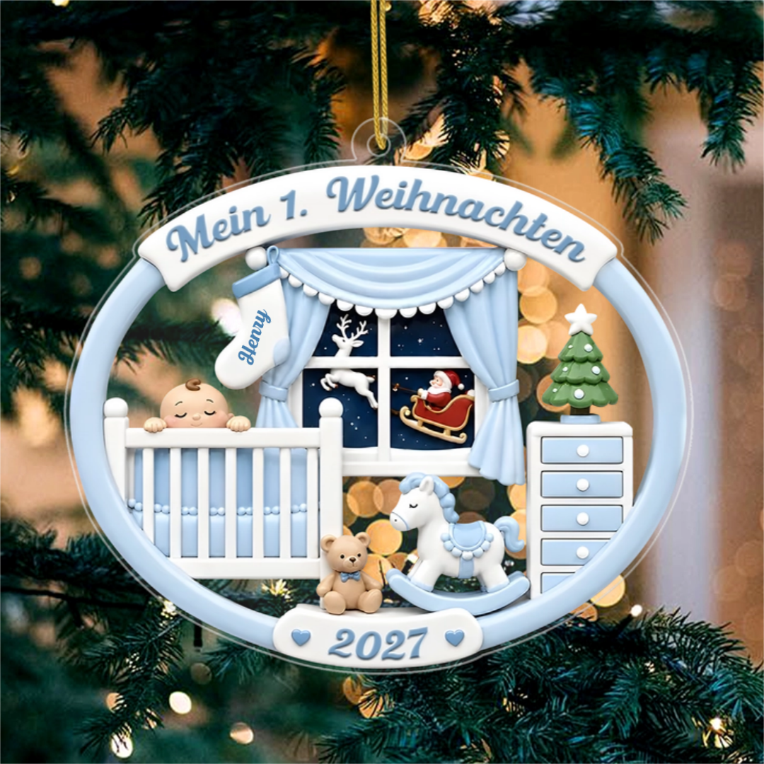 MeinErstesWeihnachtenBabyzimmer_PersonalisiertesGeschenkAcryl OrnamentFurNeugeborene_2