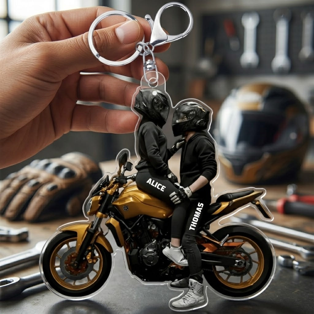 Motorrad Parchen_PersonalisierteGeschenkideeAcryl SchlusselanhangerfurParchen