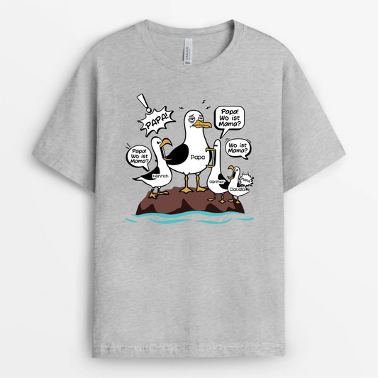 MowePapaPapaPapa WoistMama LustigesVatertagsgeschenk PersonalisiertesGeschenkT ShirtFurPapa_1