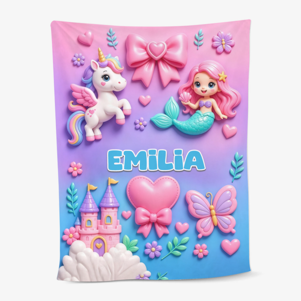 Niedliche_Cartoon Welt_ _Personalisiertes_Geschenk_Kuscheldecke_Fur_Kinder_4