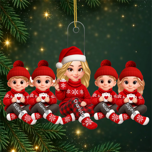 OmaUndEnkelkinder_PersonalisiertesGeschenk Acryl OrnamentFurGrossmutter