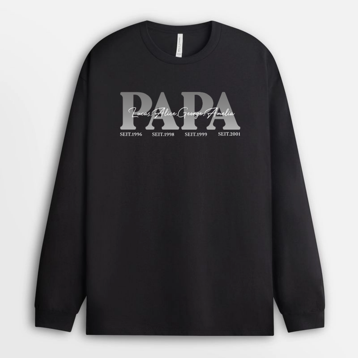 Papa_Mit_Kindernamen_Und_Jahreszahlen_Personalisiertes_Geschenk_T Shirt_Fur_Papa_Und_Opa_2_db8b2d5a 65a6 4ce5 8888 b3593ea7af70