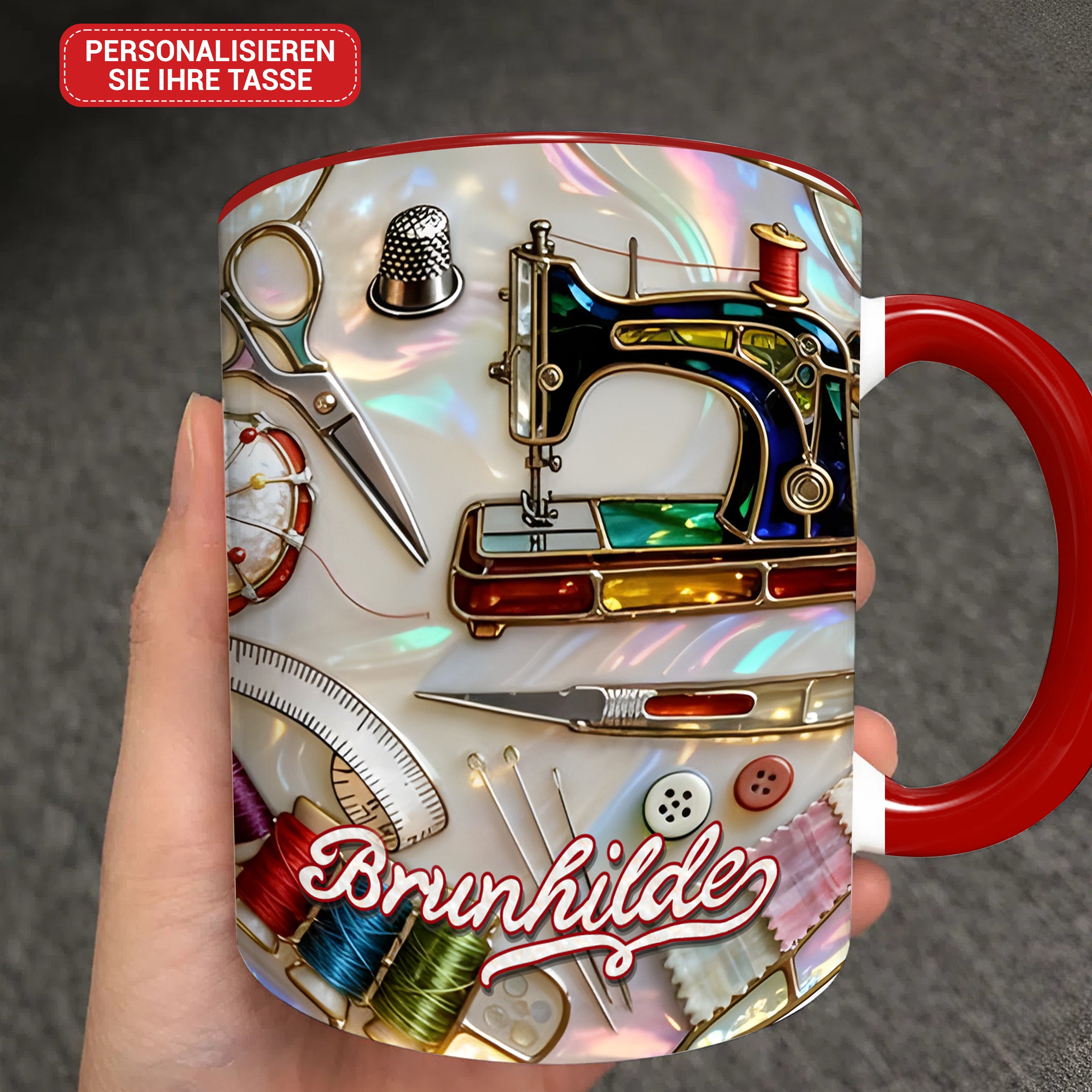 PersonalisierteNah TassefurHobbyschneiderinnen EinzigartigesGeschenkfurNah Fans3