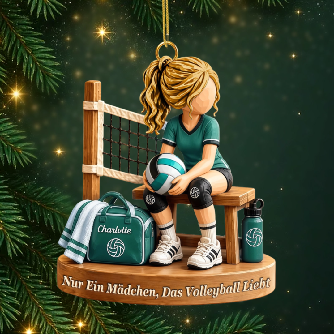 Personalisierte_Volleyballspielerin_ _Personalisiertes_Geschenk_Acryl Ornament_F_r_Volleyballspielerinnen 2