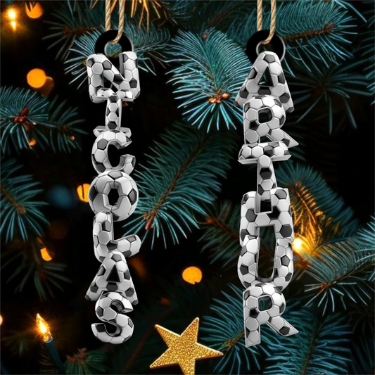 PersonalisierterNameFussball_PersonalisiertesGeschenk1 Schicht Holz OrnamentFurSportliebhaber_2