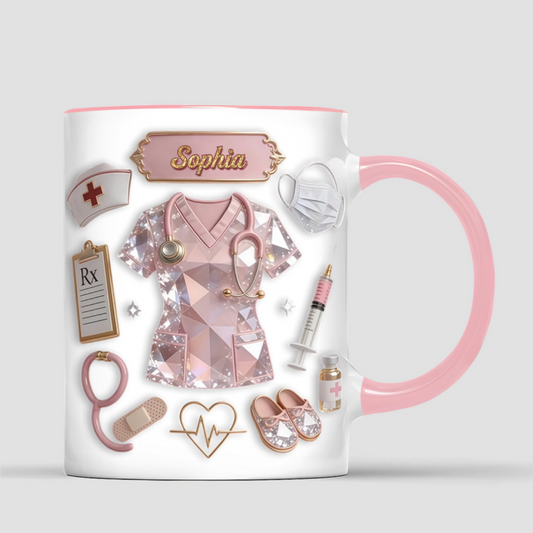 PersonalisierterPflege KasackMit3D Effekt_PersonalisiertesGeschenkTasseFurMedizinstudentenUndPflegepersonal