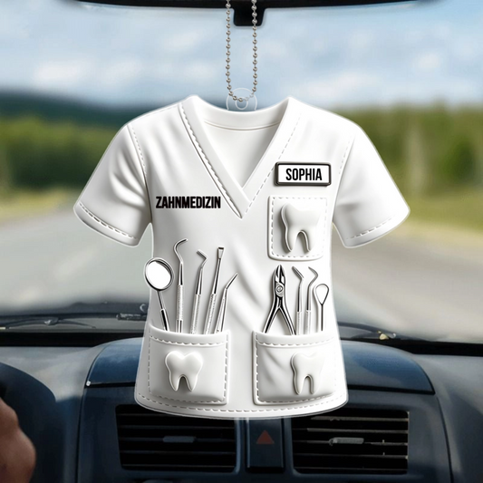 PersonalisierterZahnarzt Kasack_PersonalisiertesGeschenkAcryl OrnamentFurZahnarzte_2