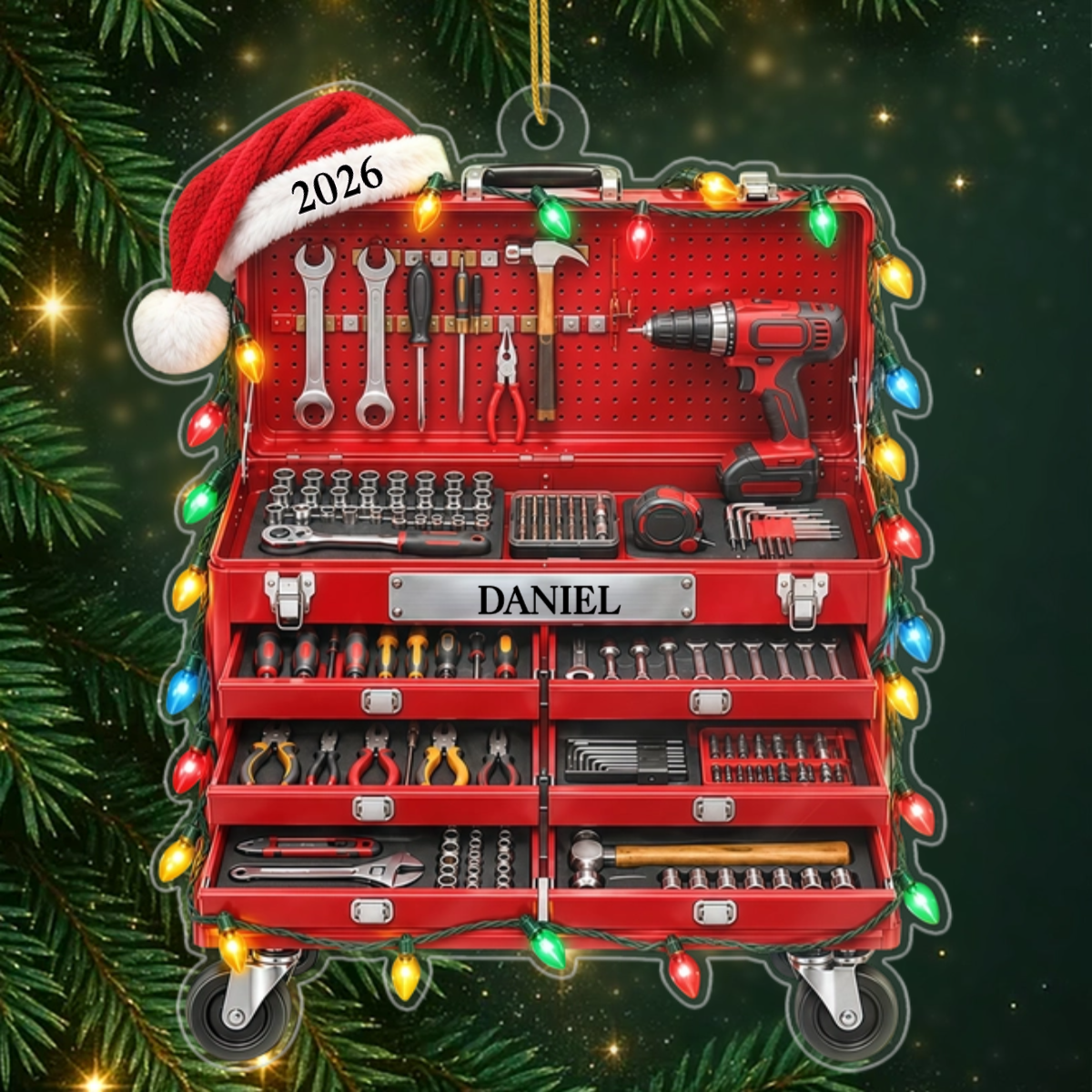 Personalisierter_Weihnachts Werkzeugkoffer_ _Personalisiertes_Geschenk_Acryl Christbaumschmuck_F_r_Mechaniker_V_ter_Und_Ehem_nner