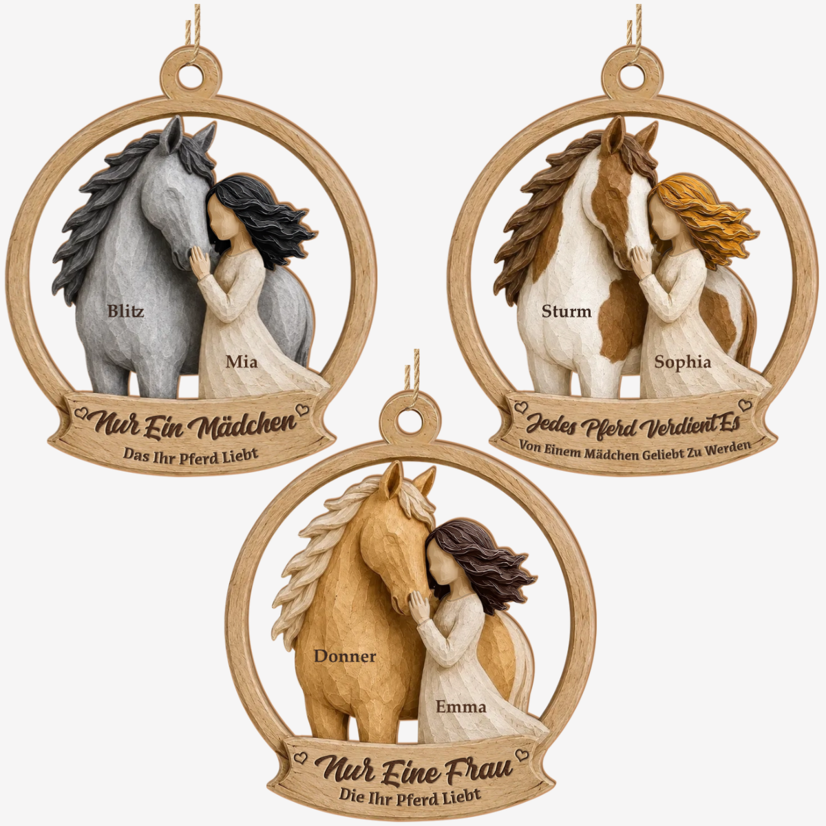 Pferdeliebhaberin_ _Personalisiertes_Geschenk_1 Schicht Holz Ornament_Fur_Pferdeliebhaberinnen_2_4ad99e21 ceb2 4203 89da d71bb27c71c9