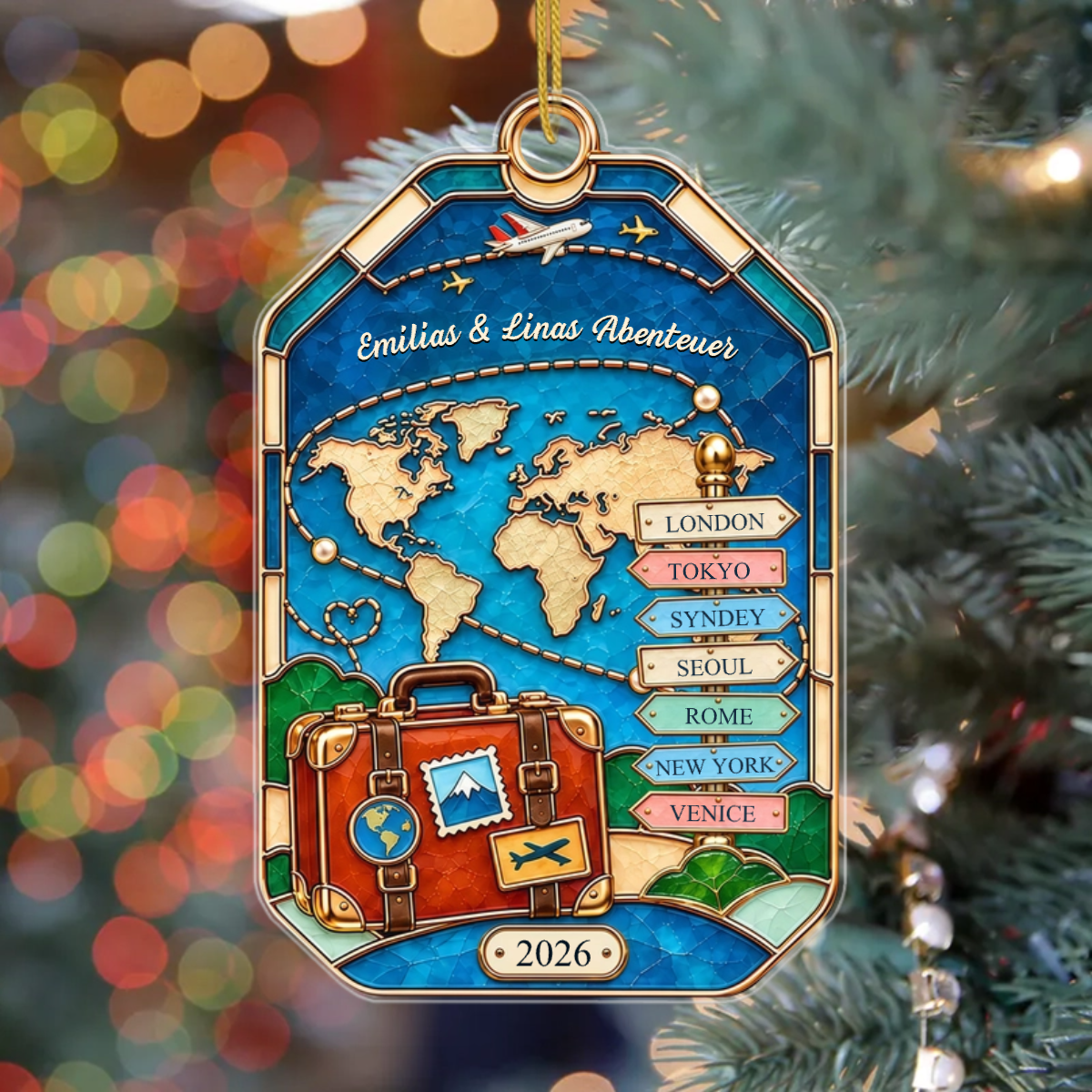 Reiseerinnerungen PersonalisiertesGeschenk_Acryl WeihnachtsanhangerFurReiseliebhaber6