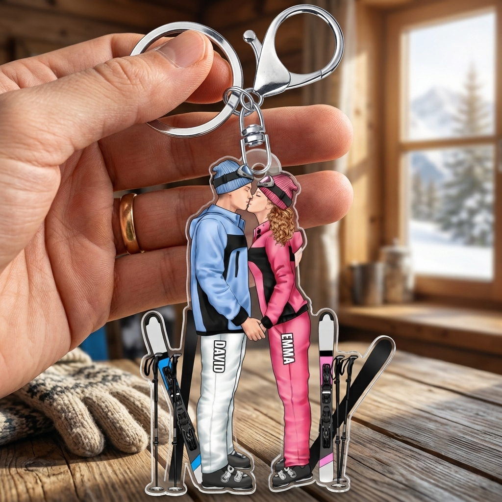 Ski PartnerFurImmer_PersonalisierteGeschenkideeAcrylSchlusselanhangerFurPaare